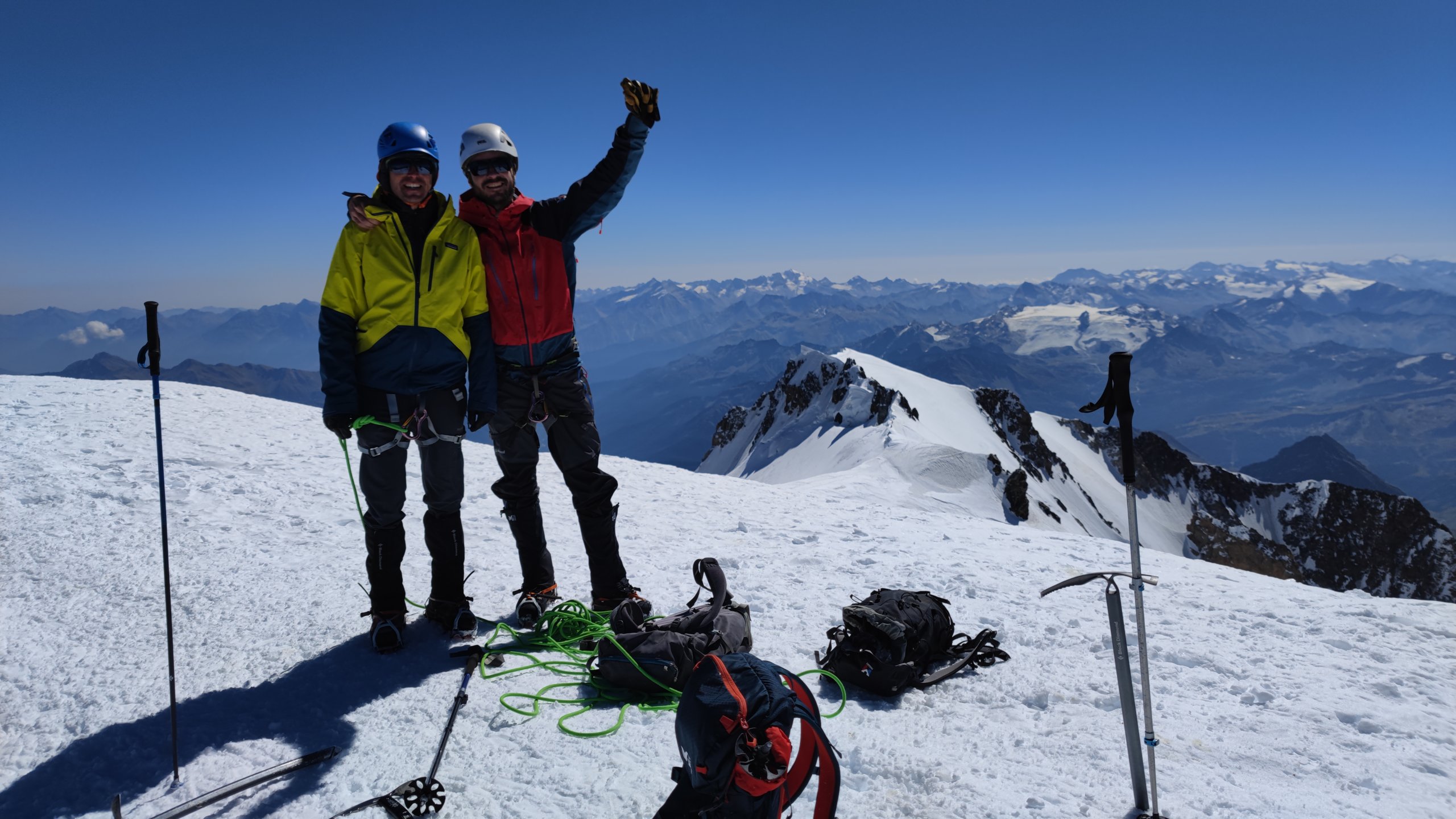 Arrivée hauteur mont blanc